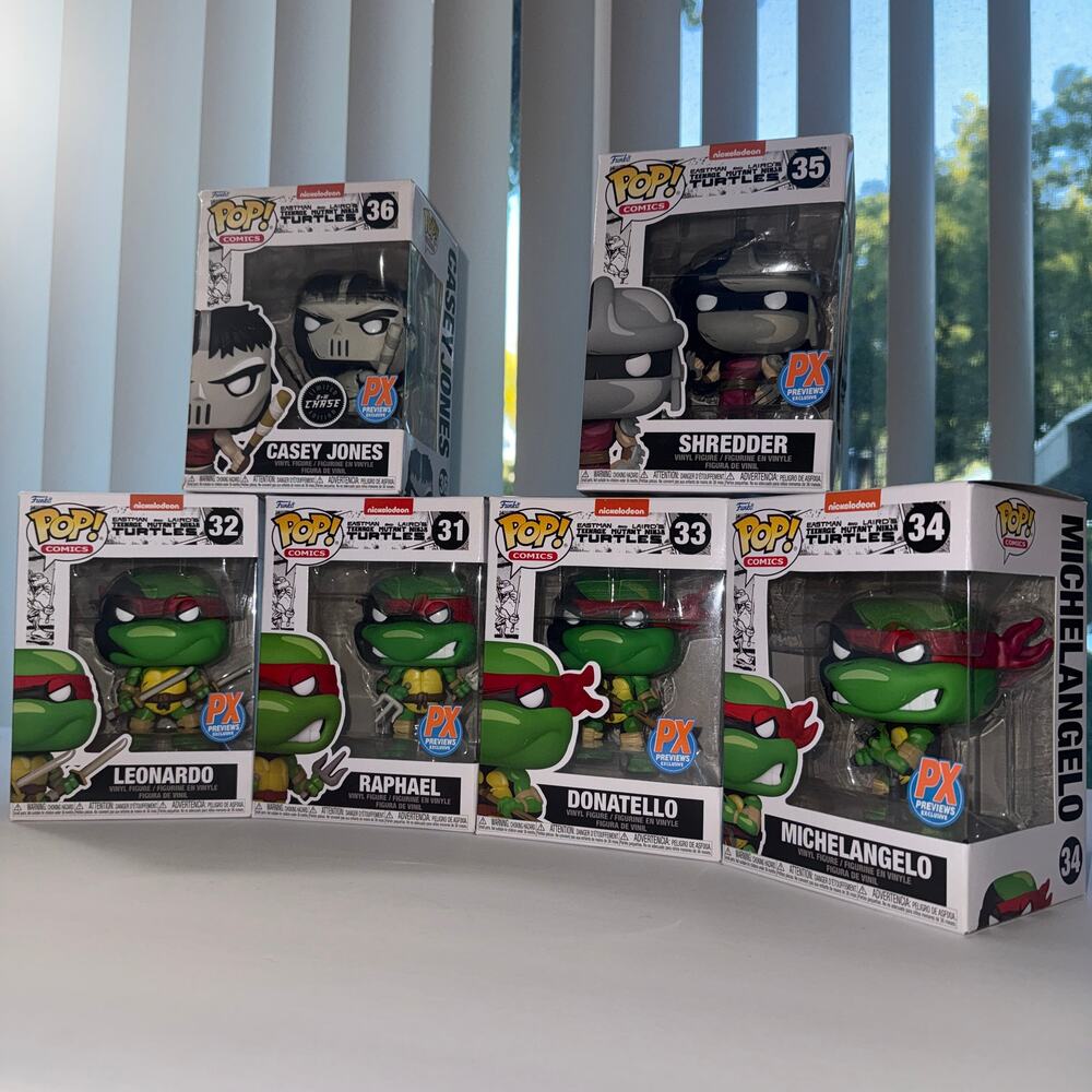 NIB TMNT Eastman & Laird Funko Pop Complete PX Exclusive Collectible Set